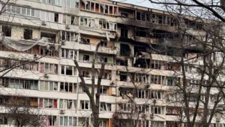 Последствия обстрела Киева. Фото: Телеграм