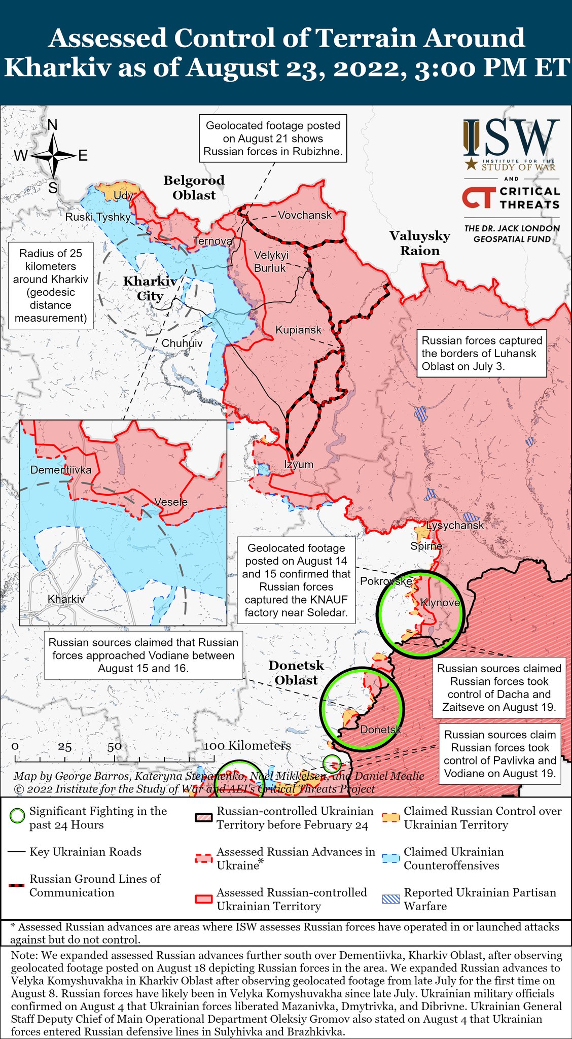 Карты боевых действий в Украине