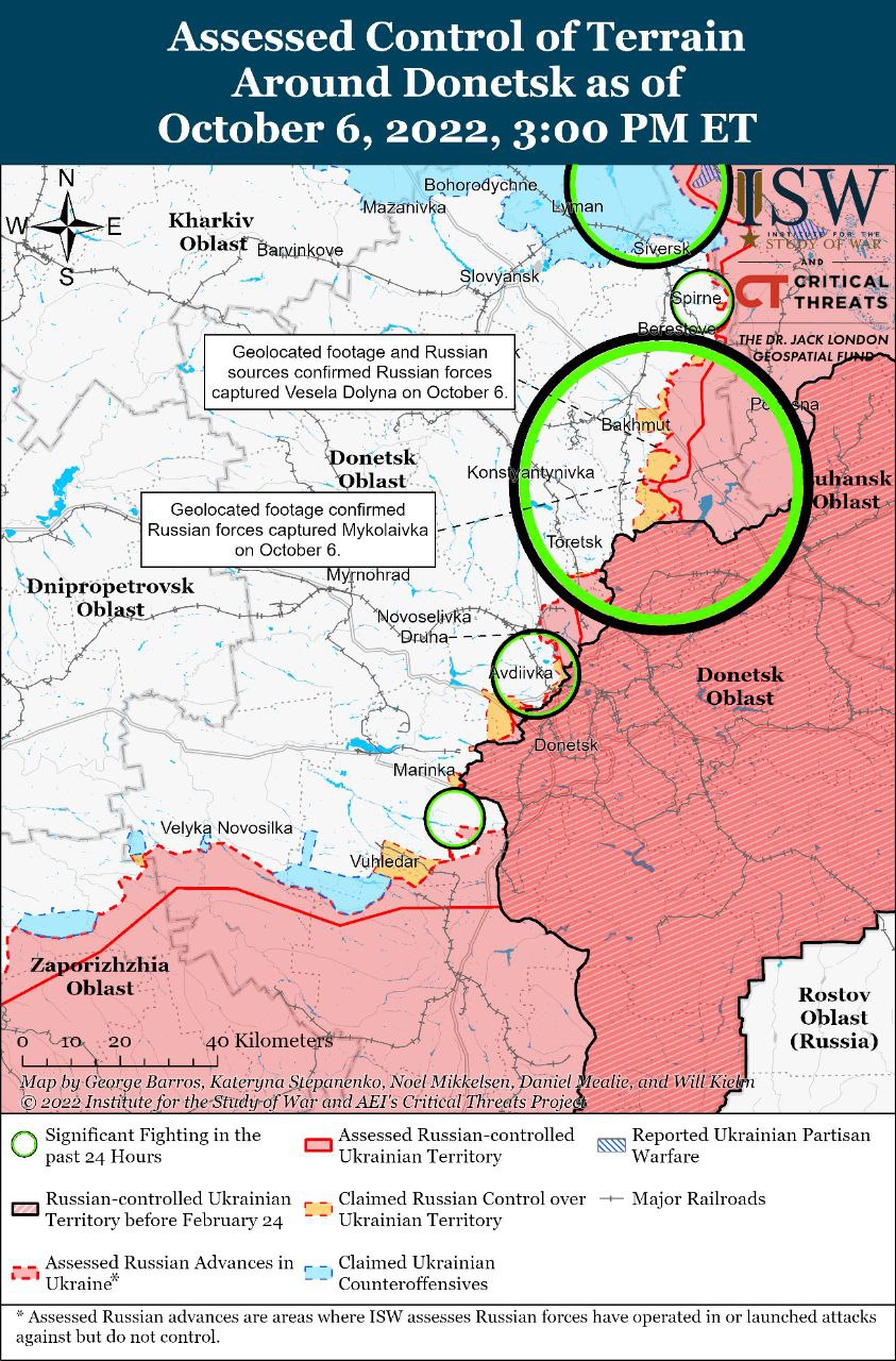 Карта боевых действий от Института изучения войны (США)