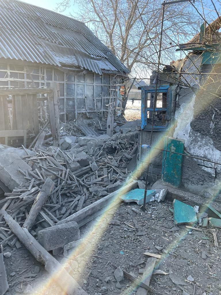 последствия обстрела Донецкой области