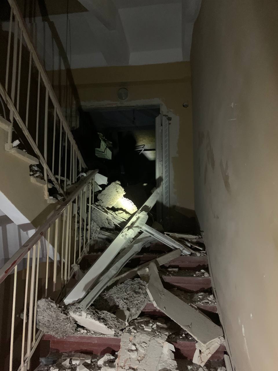 Последствия взрыва в Запорожье