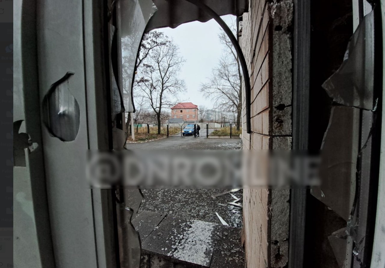 Последствия обстрела Донецка