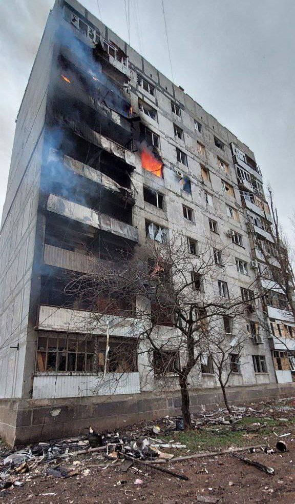 Бахмут после обстрелов