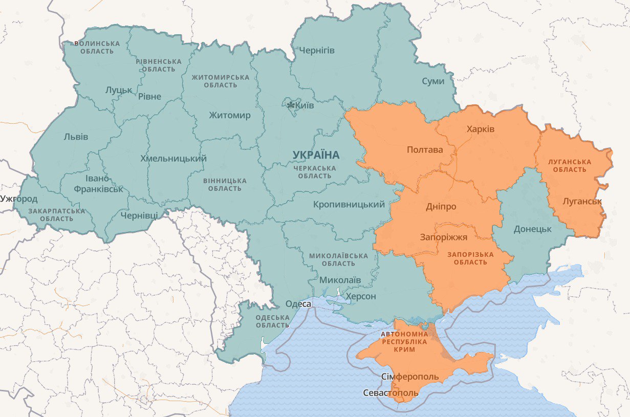 Карта тревог