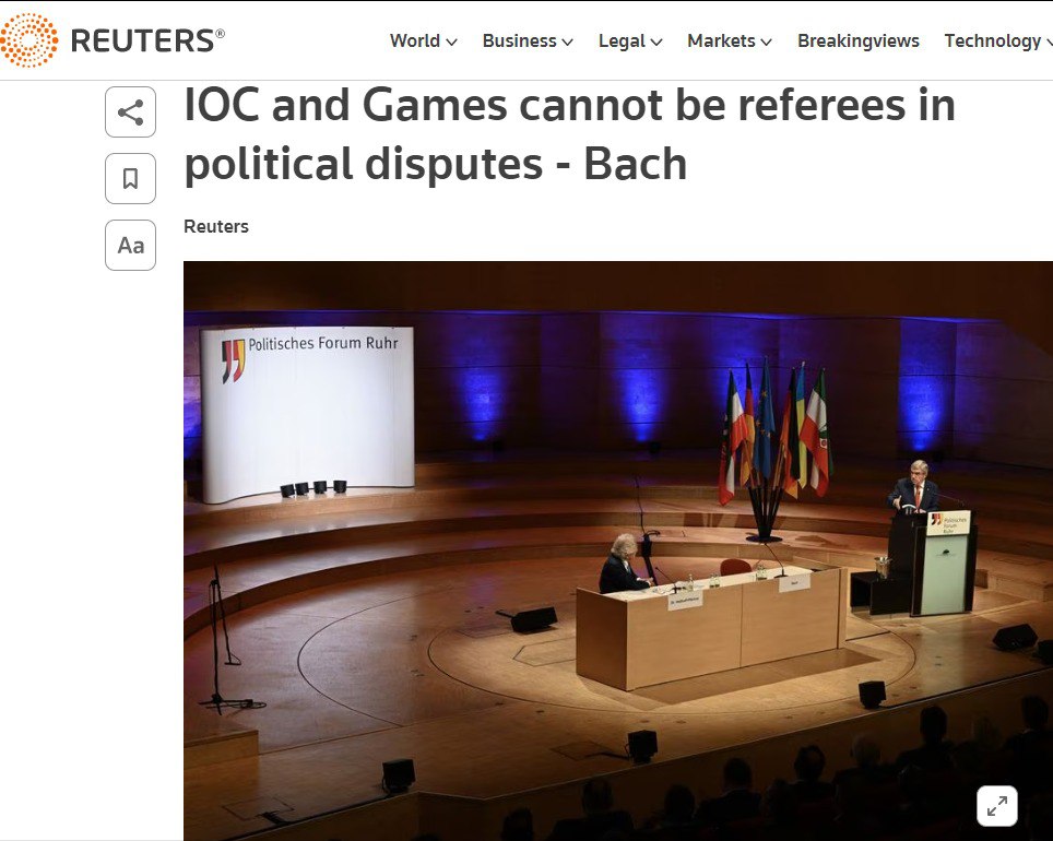 МОК не може бути арбітром у політичних суперечках