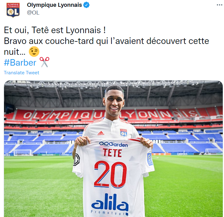 "Лион" арендовал у "Шахтера" бразильца Тете