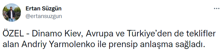 Андрей Ярмоленко может вернуться в чемпионат Украины