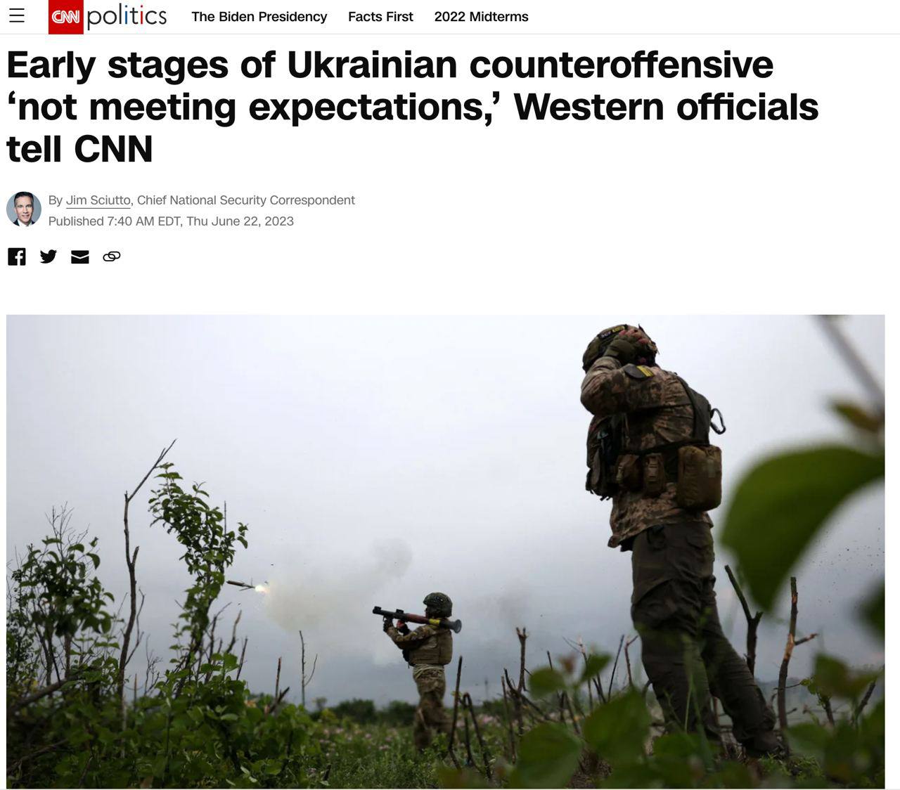 Начальный этап наступления ВСУ не оправдал ожиданий Запада