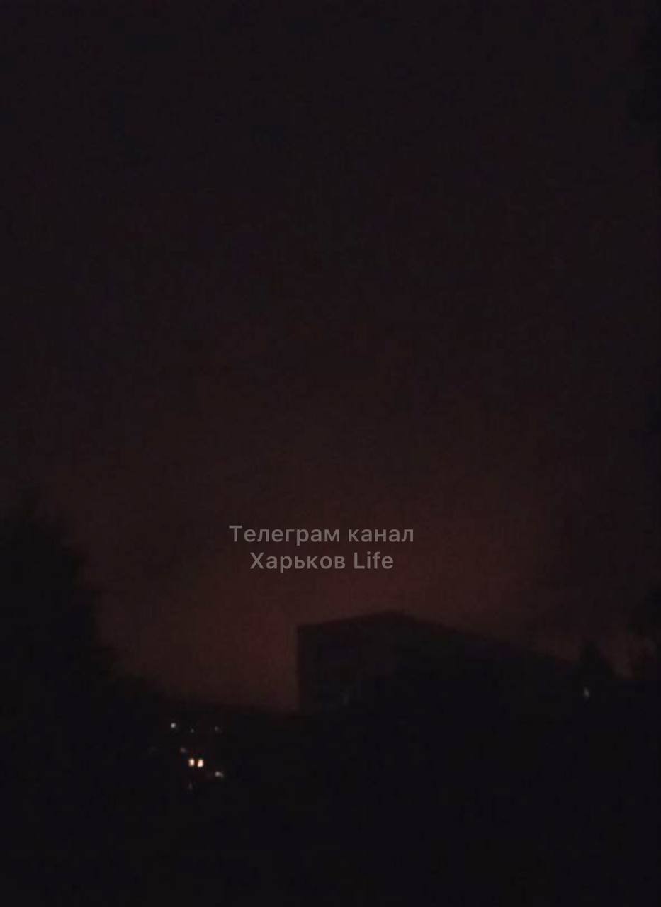 Зарево к северо-востоку от Харькова