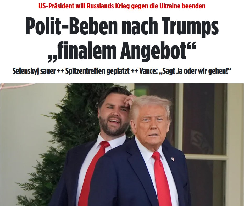 Снимок заголовка на bild.de