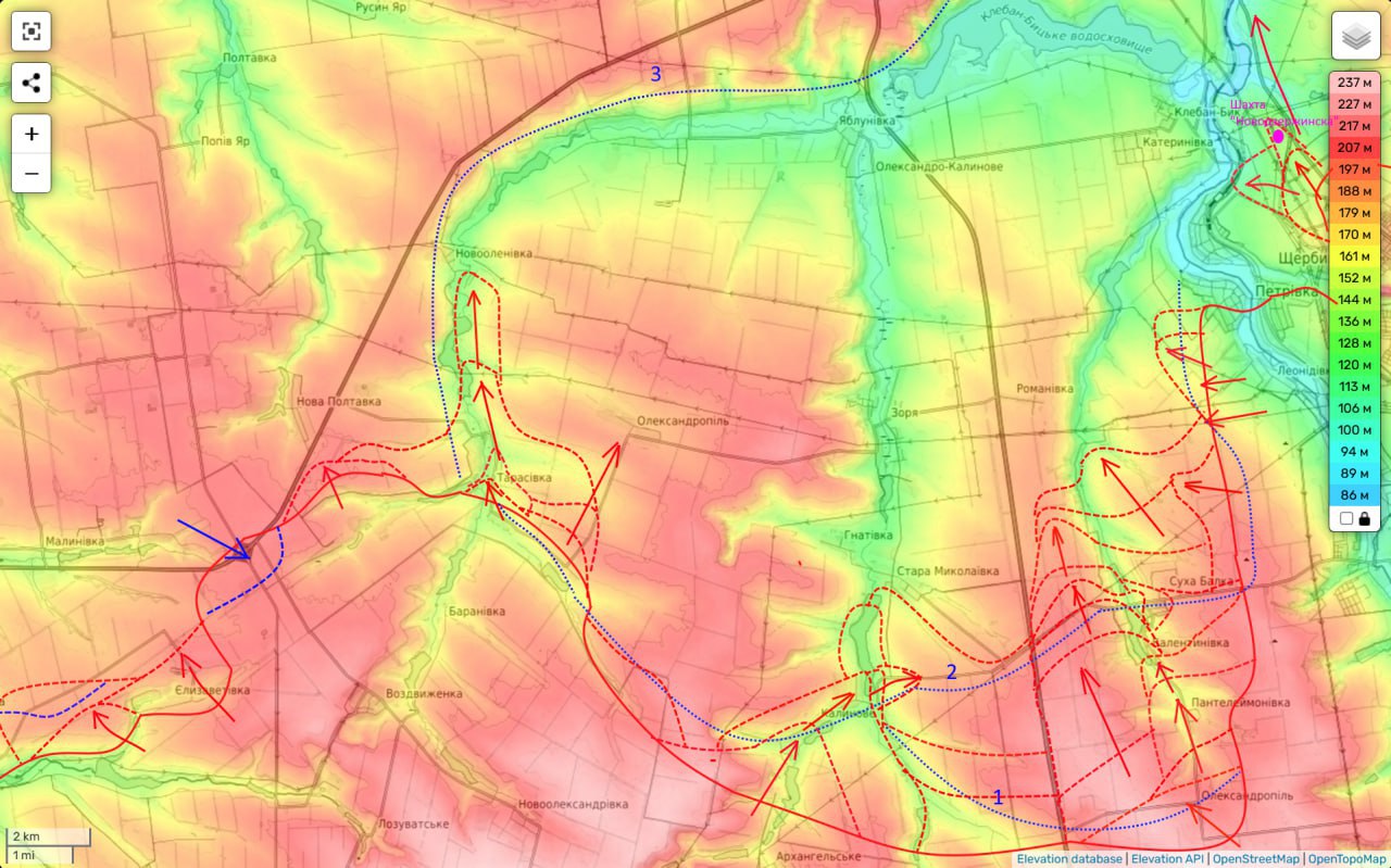 Карта боевых действий (2). Источник - Телеграм