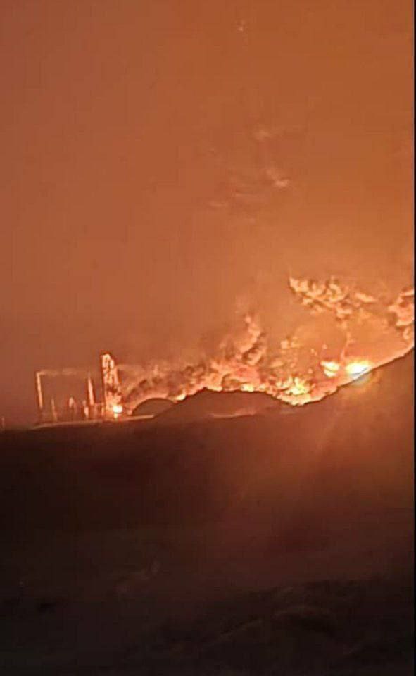 Фото пожара (2) в Йемене. Источник - Телеграм