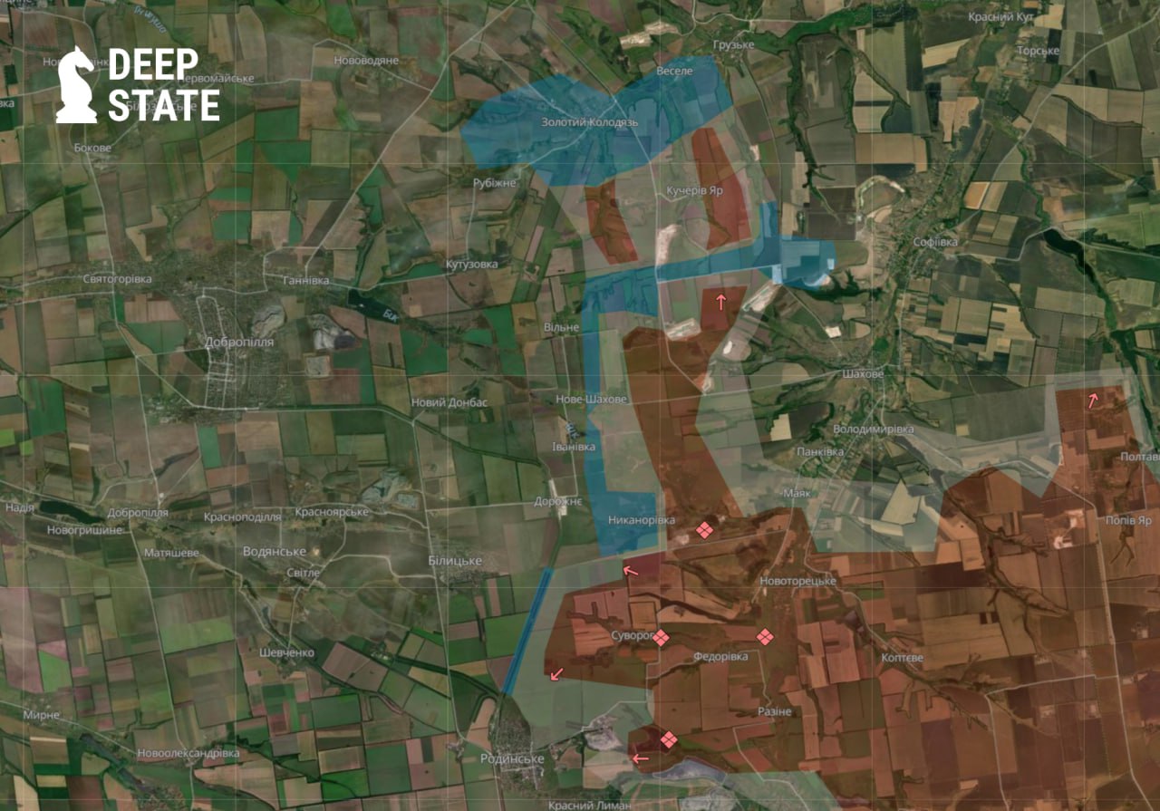 Карта боевых действий. Источник - Deep State