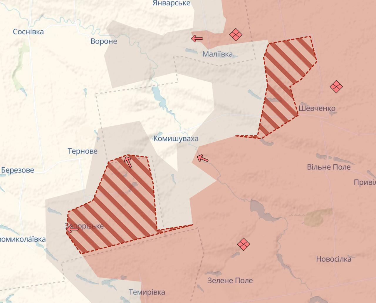 Карта бойових дій. Джерело - Deep State