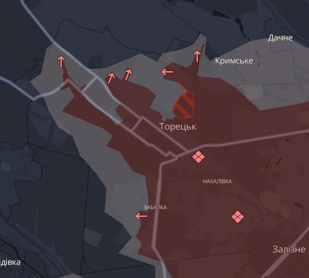 Карта бойових дій. Джерело - Телеграм