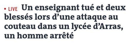 Снимок заголовка в газете. Источник - lemonde.fr