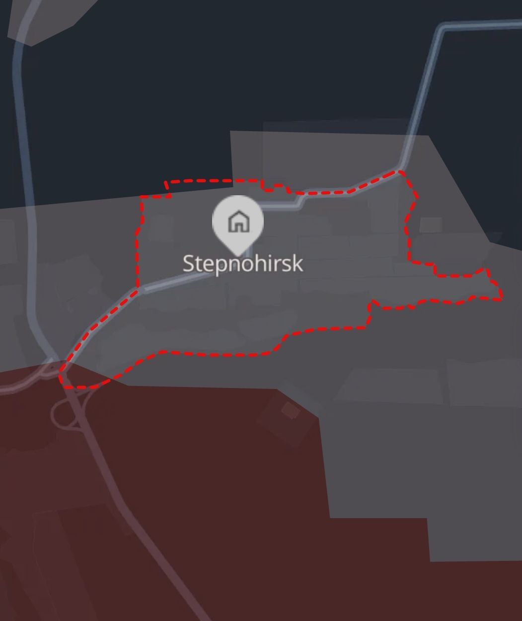 Степногірськ. Карта бойових дій. Джерело - DeepState